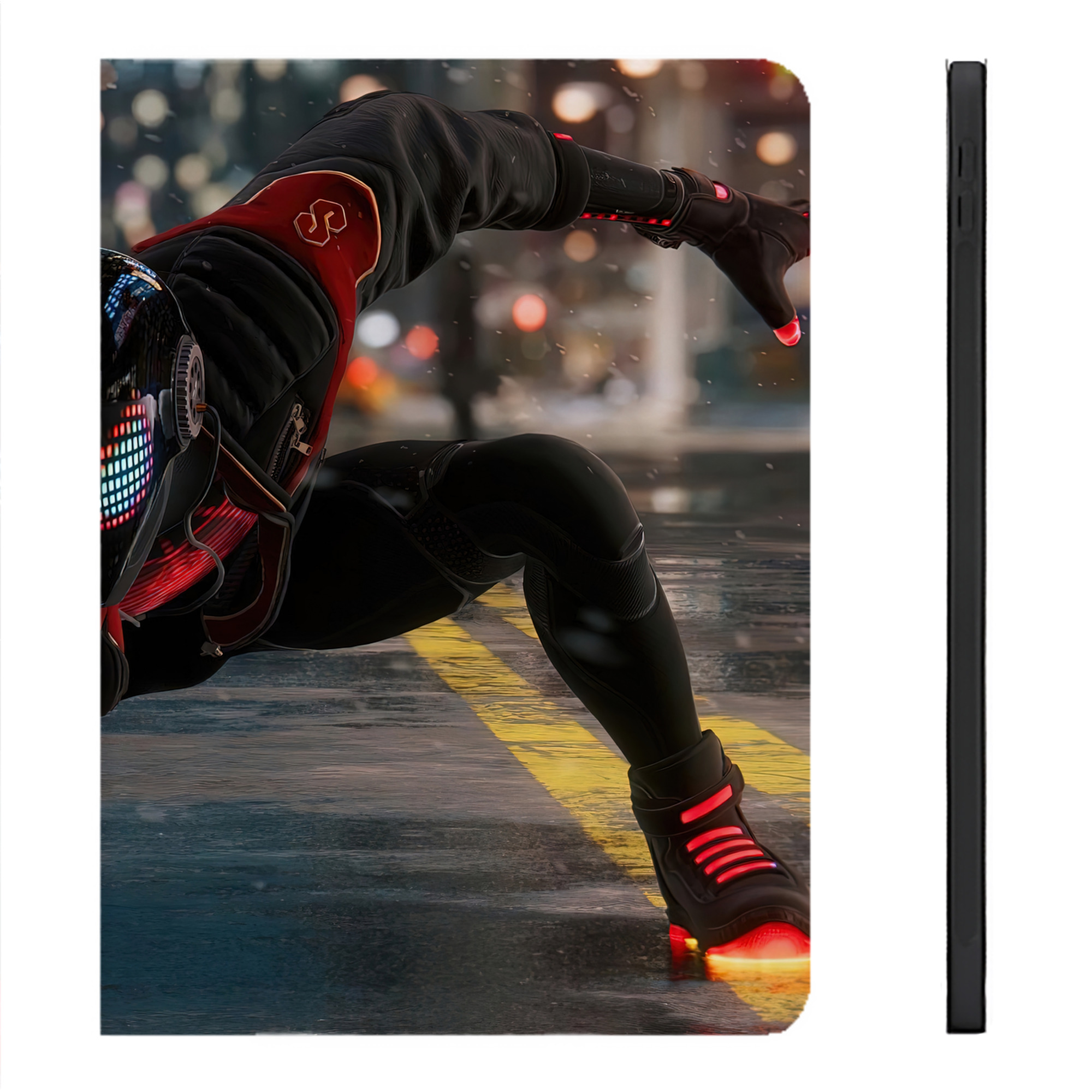 （画像用） Spider Man スパイダーマン IPadケース ペンホルダー付き ブックスタイルデザイン